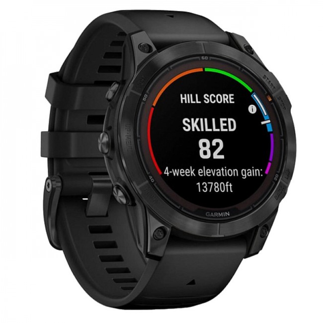 Часы Garmin Fenix 7 PRO Solar серый с черным ремешком Часы Garmin Fenix 7 PRO Solar серый с черным ремешком