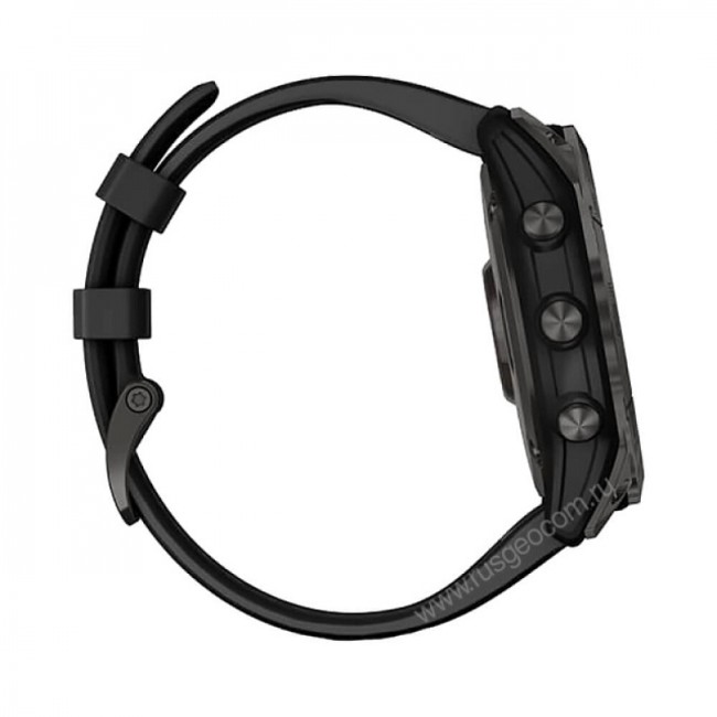Часы Garmin Fenix 7X Sapphire Solar титановый угольно-серый DLC с силиконовым ремешком Часы Garmin Fenix 7X Sapphire Solar титановый угольно-серый DLC с силиконовым ремешком
