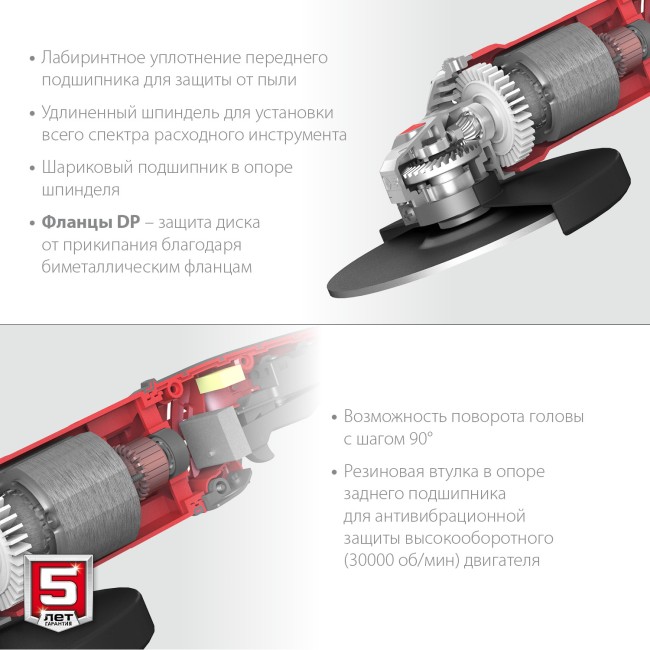 Угловая шлифмашина УШМ-230-2205 П ЗУБР