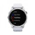 Часы Garmin Fenix 7S серебристый с белым силиконовым ремешком