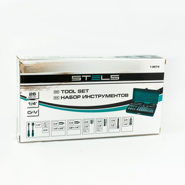 Набор торцевых головок с трещоткой 1/2", 1/4" 68 предметов Stels
