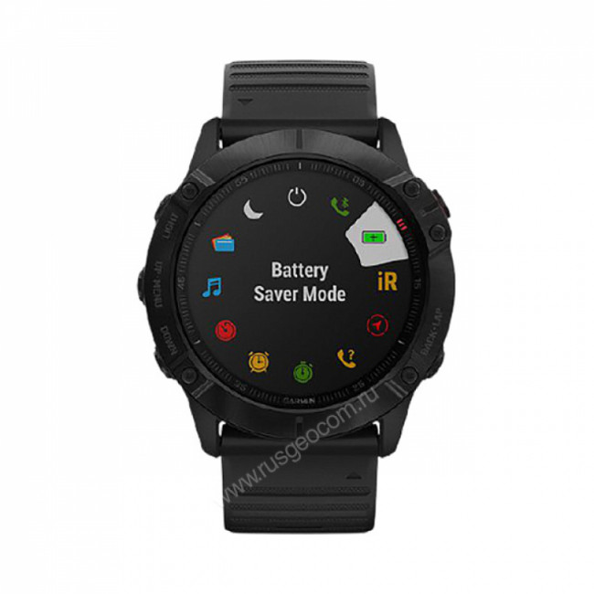 Часы Garmin Fenix 6X Pro черные с черным ремешком Часы Garmin Fenix 6X Pro черные с черным ремешком