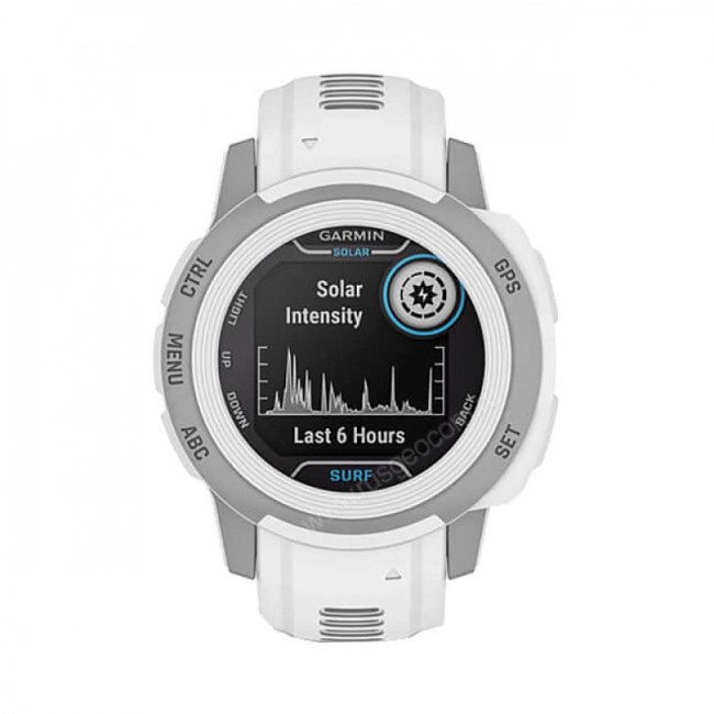 Часы Garmin Instinct 2s Solar Surf белый с серебристым безелем