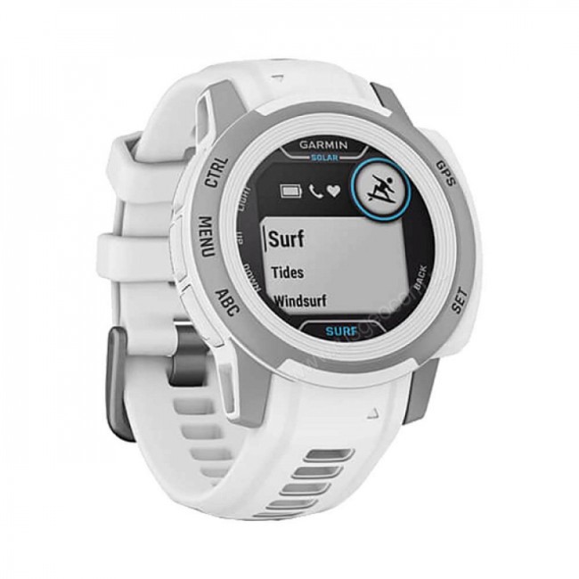 Часы Garmin Instinct 2s Solar Surf белый с серебристым безелем