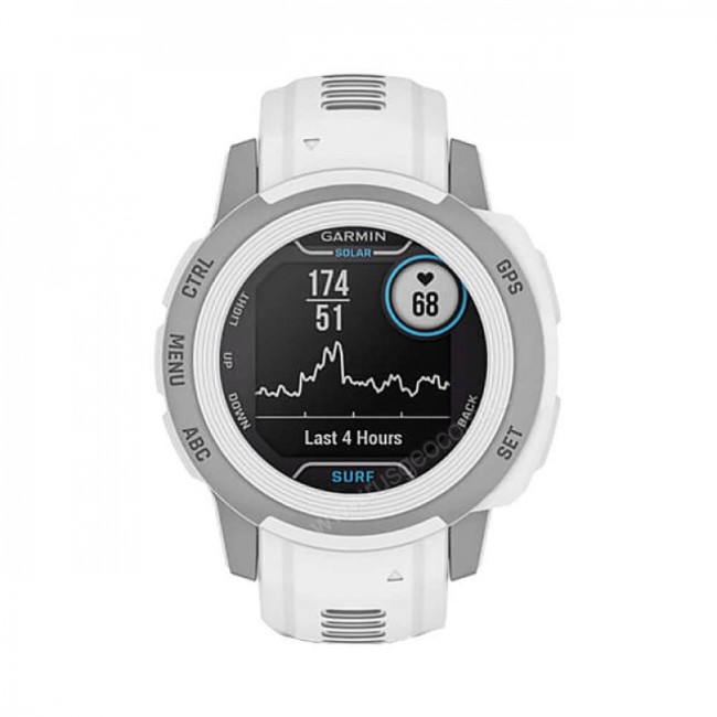 Часы Garmin Instinct 2s Solar Surf белый с серебристым безелем
