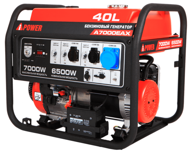 Бензиновый генератор A-iPower A7000EAX + блок автозапуска A-iPower 230 В, 50 А + A-iPower L