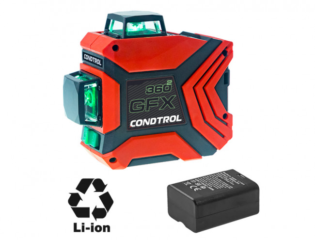 Лазерный уровень Condtrol GFX360-2 с зеленым лучом