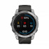 Часы Garmin Fenix 7 серебристый с графитовым силиконовым ремешком