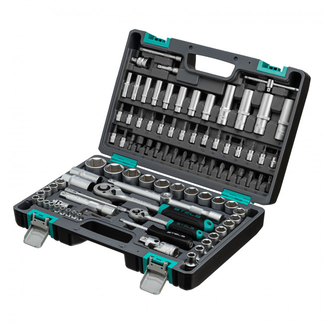 Набор инструментов 1/2", 1/4", CrV 94 предмета Stels